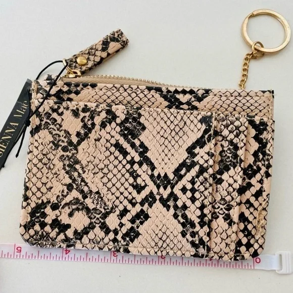 Vegan faux leather card keychain wallet by Sienna Mae NWT - Picture 4 of 4